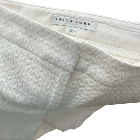 Trina Turk NEW Textured White Pants Size 6 - Picture 1 of 6